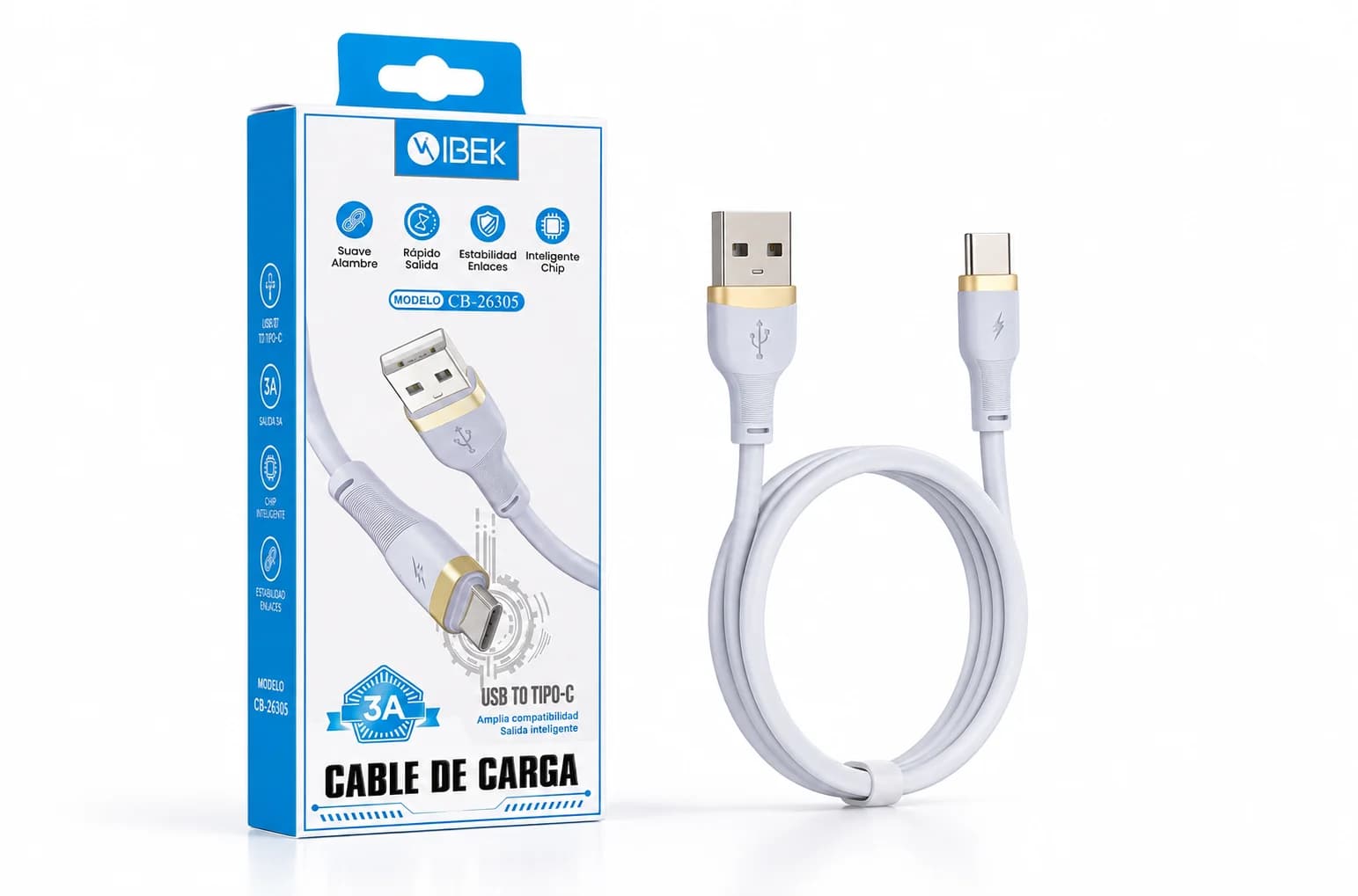 CABLE USB A TIPO C 6.A (X5 UNIDADES)