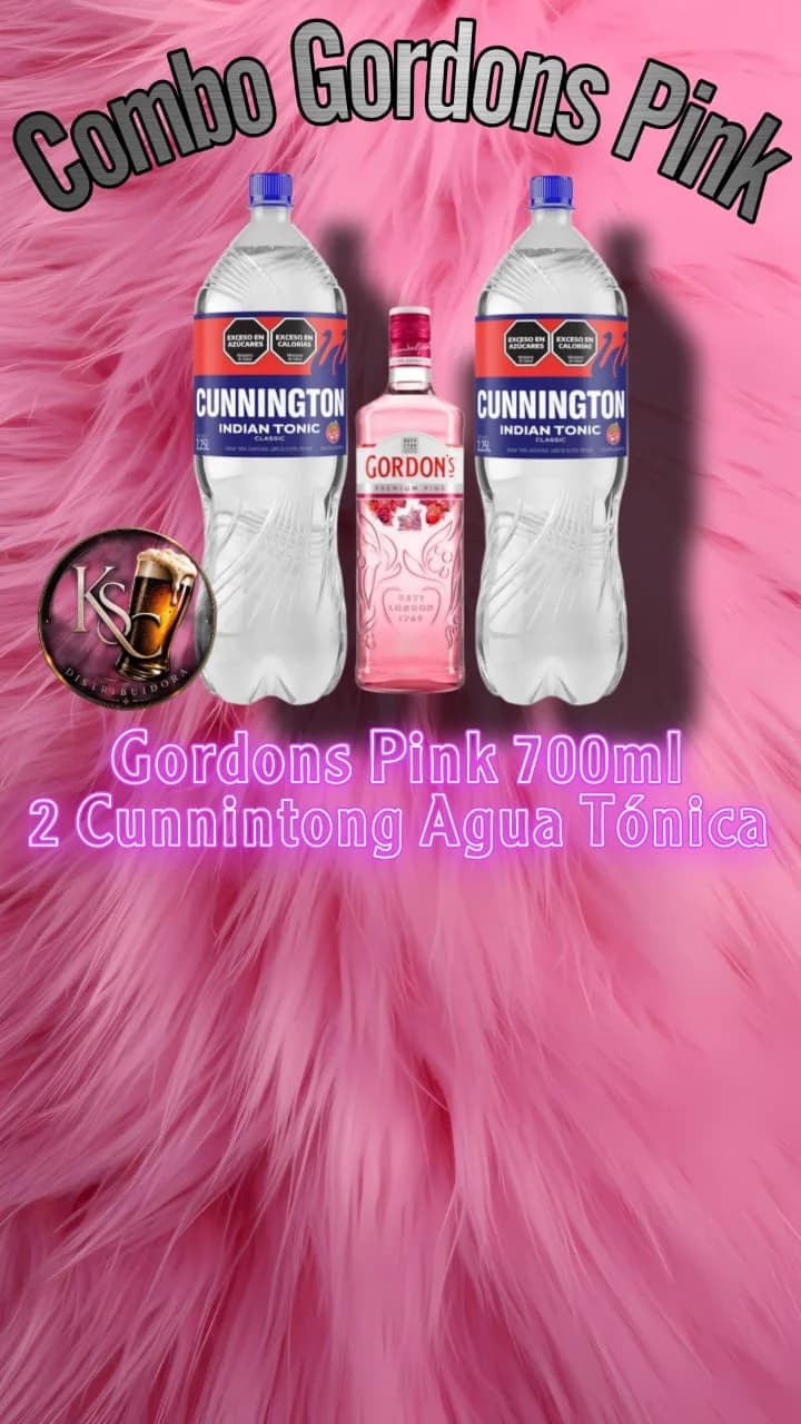 GIN GORDONS PINK 700ML + 2 T�NICA CUNNINGTON