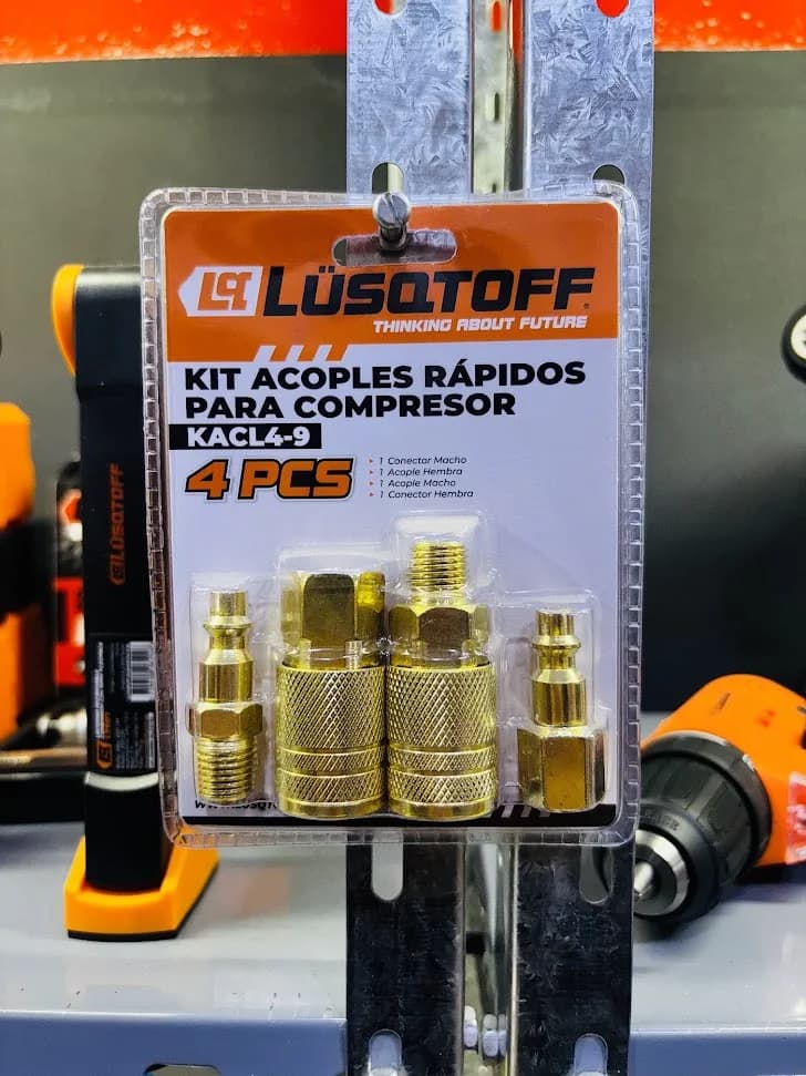 Kit acople rapido para compresor Lusqtoff