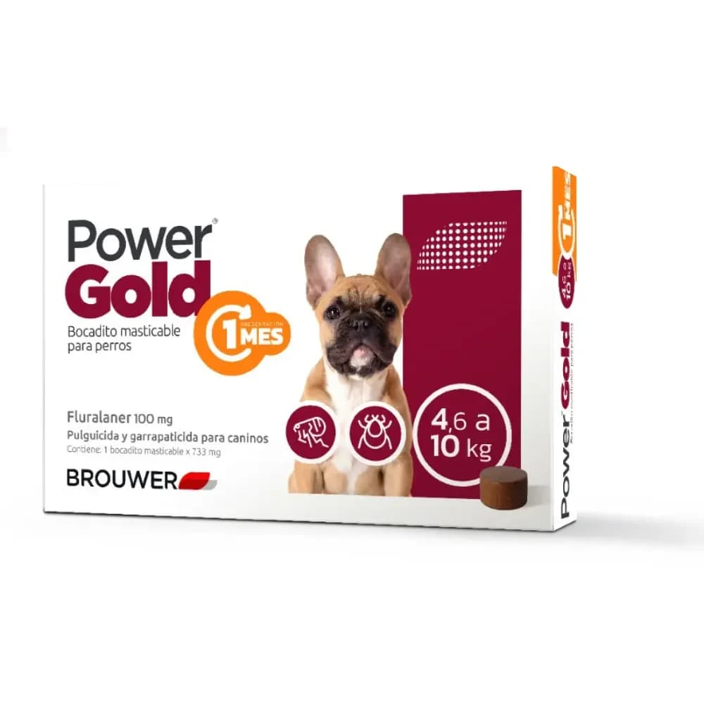 power gold 1 mes pulgas y garrapatas comprimidos 5-10kg