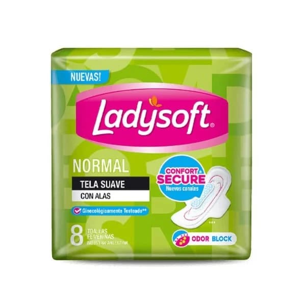 Toallitas Ladysoft Normal soft tela suave x8