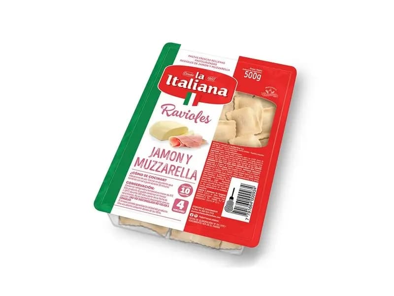 Ravioles La Italiana Jamon y muzarella