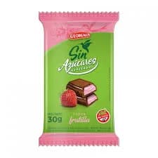 Chocolate sin azucares relleno de Yogurt de Frutilla