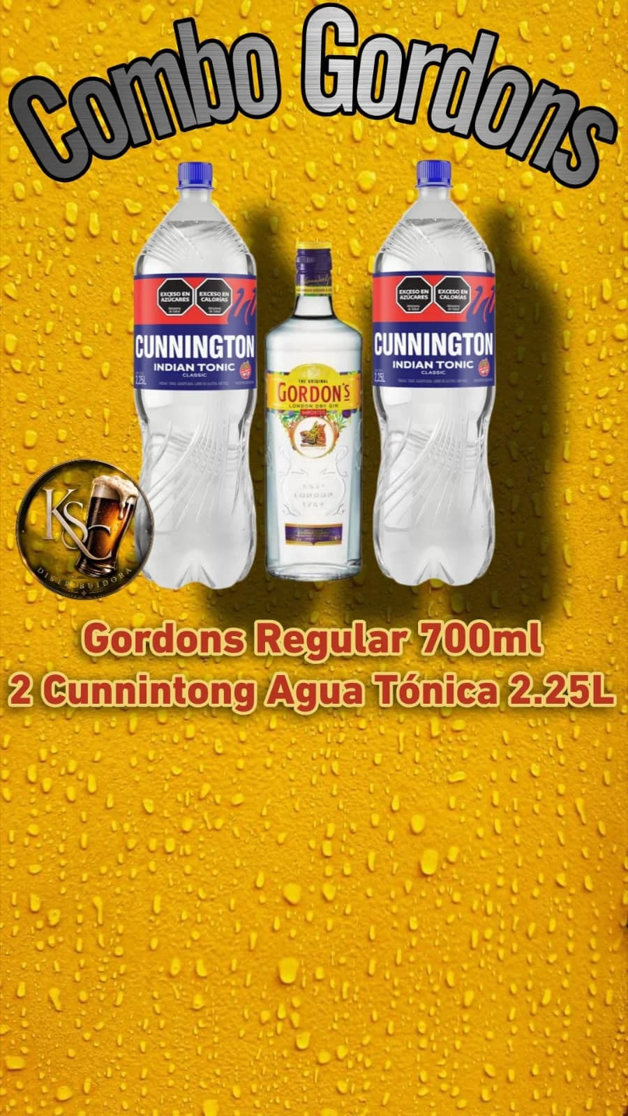 GIN GORDONS 700ML + 2 T�NICA CUNNINGTON