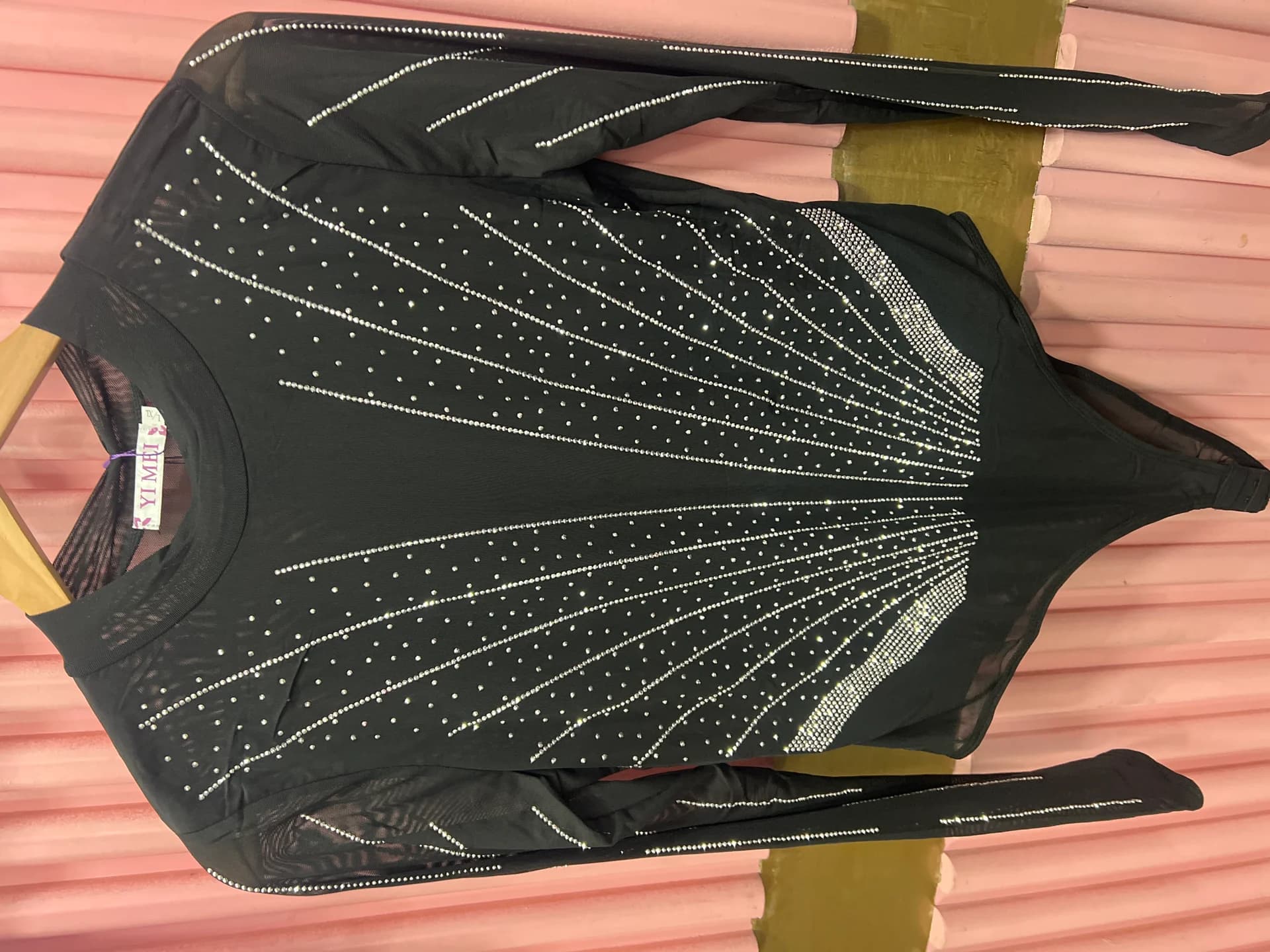 BODY MANGA LARGA  CON STRASS “302”