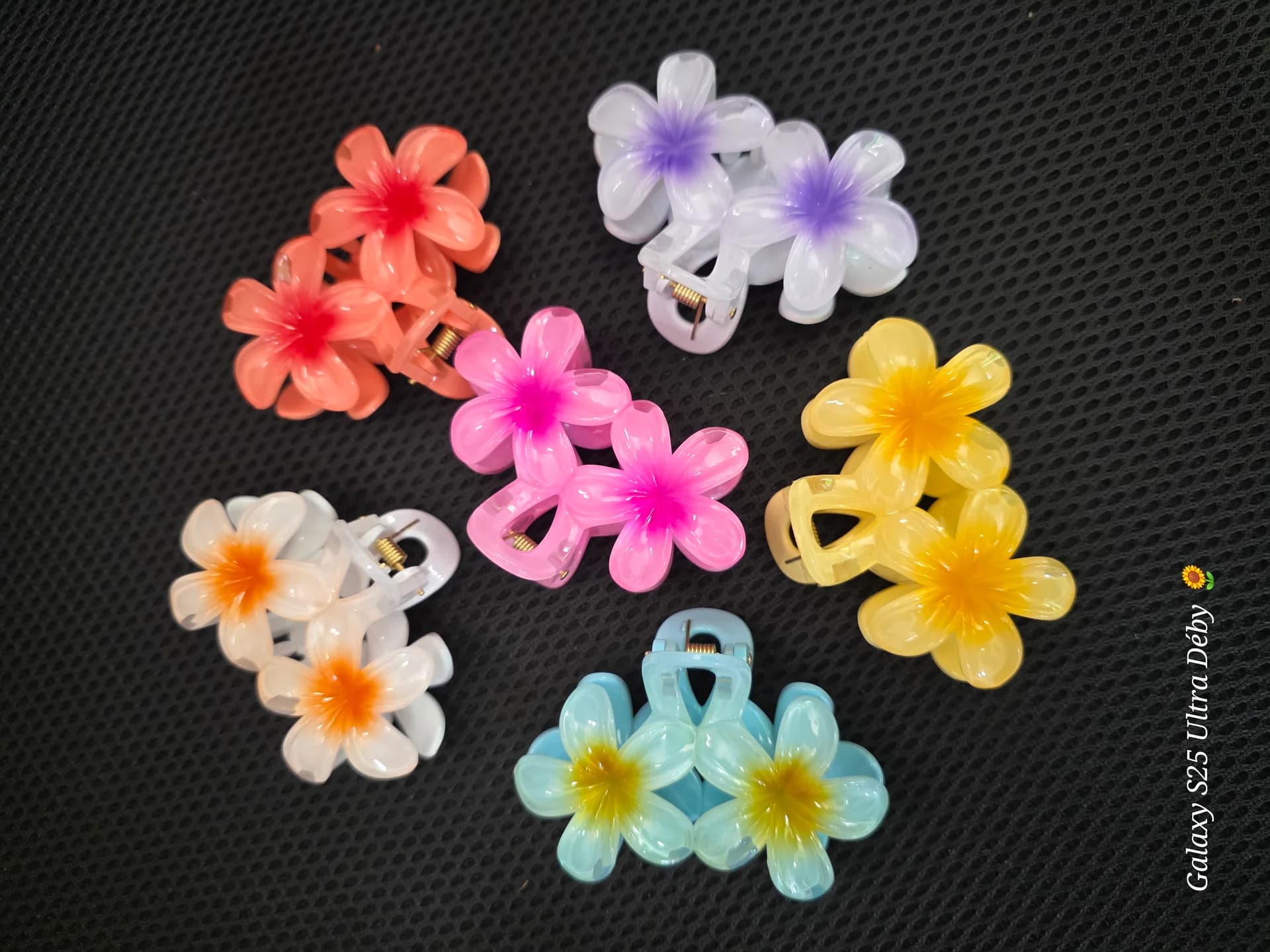 Broches para el pelo flores dobles