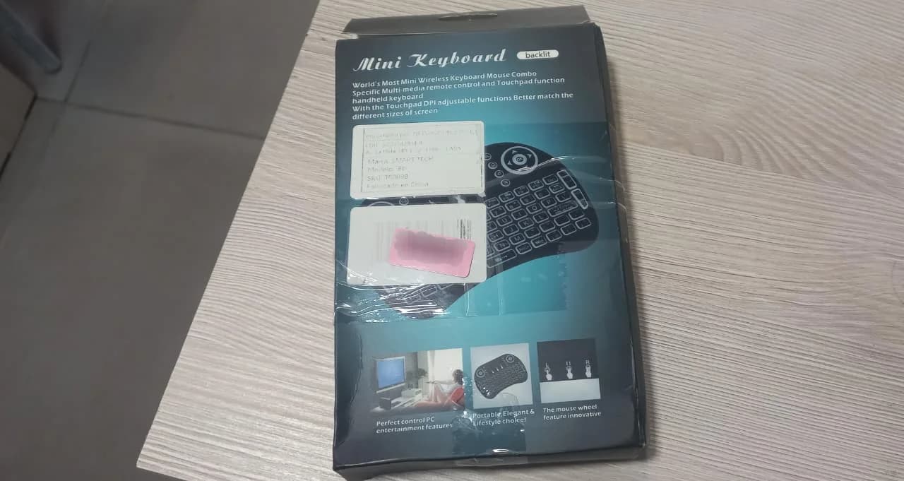 Mini Teclado Inalambrico Luz Smart Tv Box Bluetooth Original