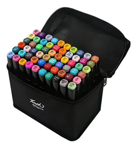 SET DE MARCADORES X 60 DOBLE PUNTA