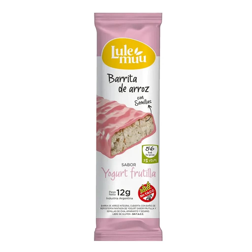 Barrita de arroz  Lule Muu Yogurt de frutilla