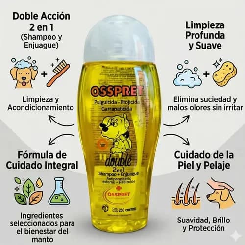 OSSPRET SHAMPOO 2 EN 1 250ml