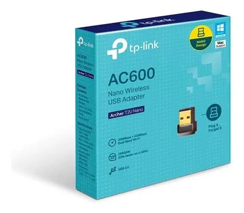 Adaptador Wifi Usb Dual Band Tp-link 5 Ghz Archer T2u Nano