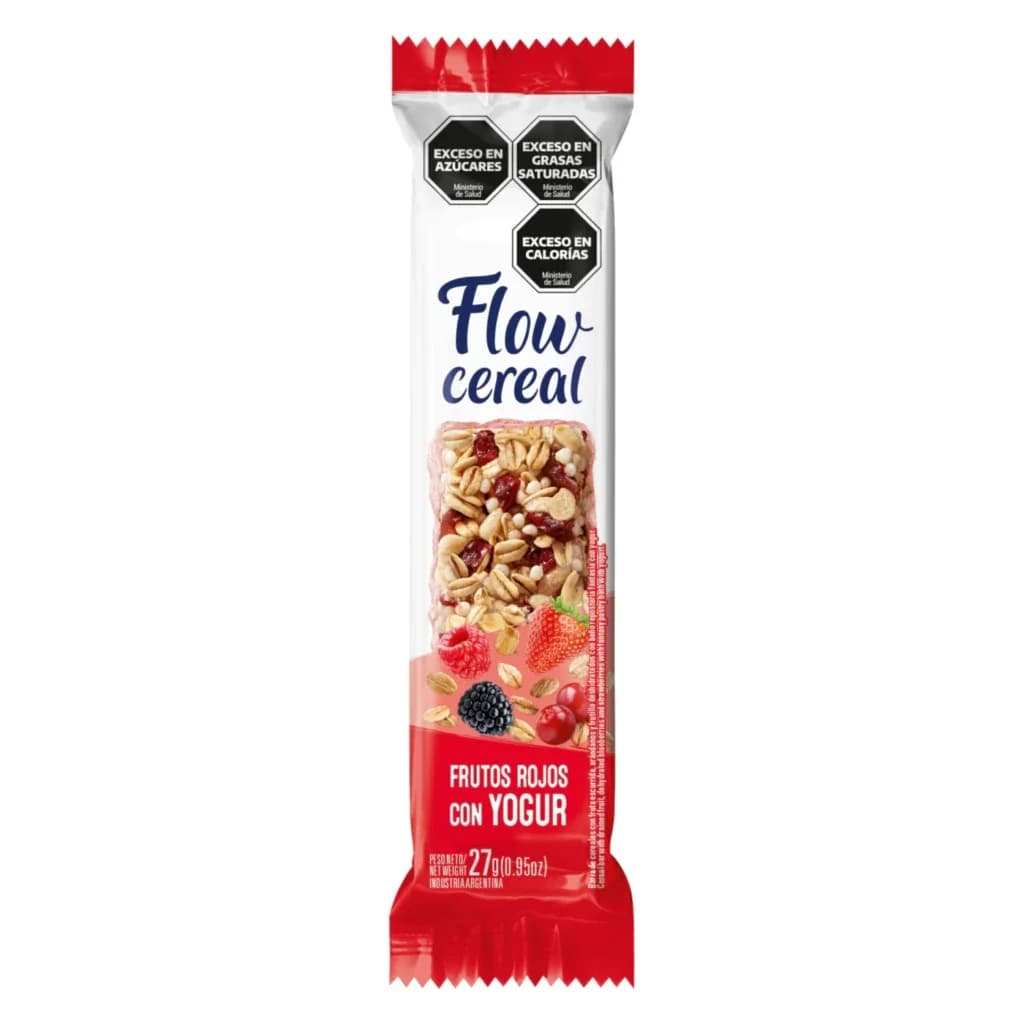 Barra Flow Cereal Frutos Rojos con Yogurt 23g