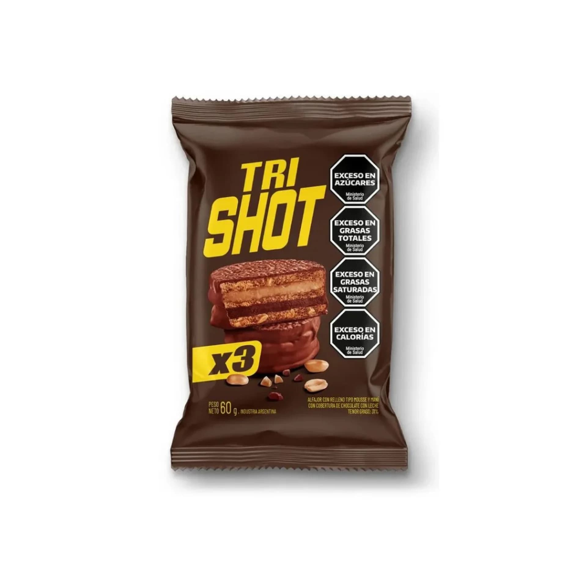 Alfajor Tri Shot Negro