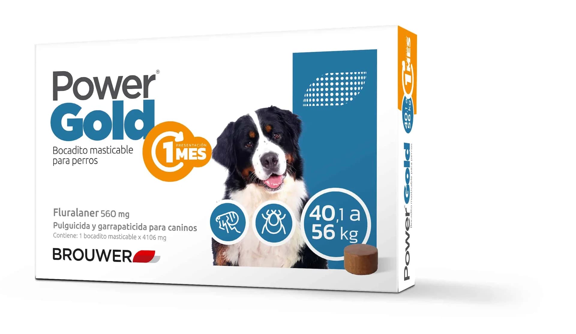 power gold 1 mes pulgas y garrapatas comprimidos 40-60kg