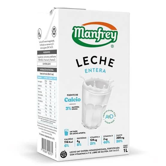 Leche entera Manfrey 1L