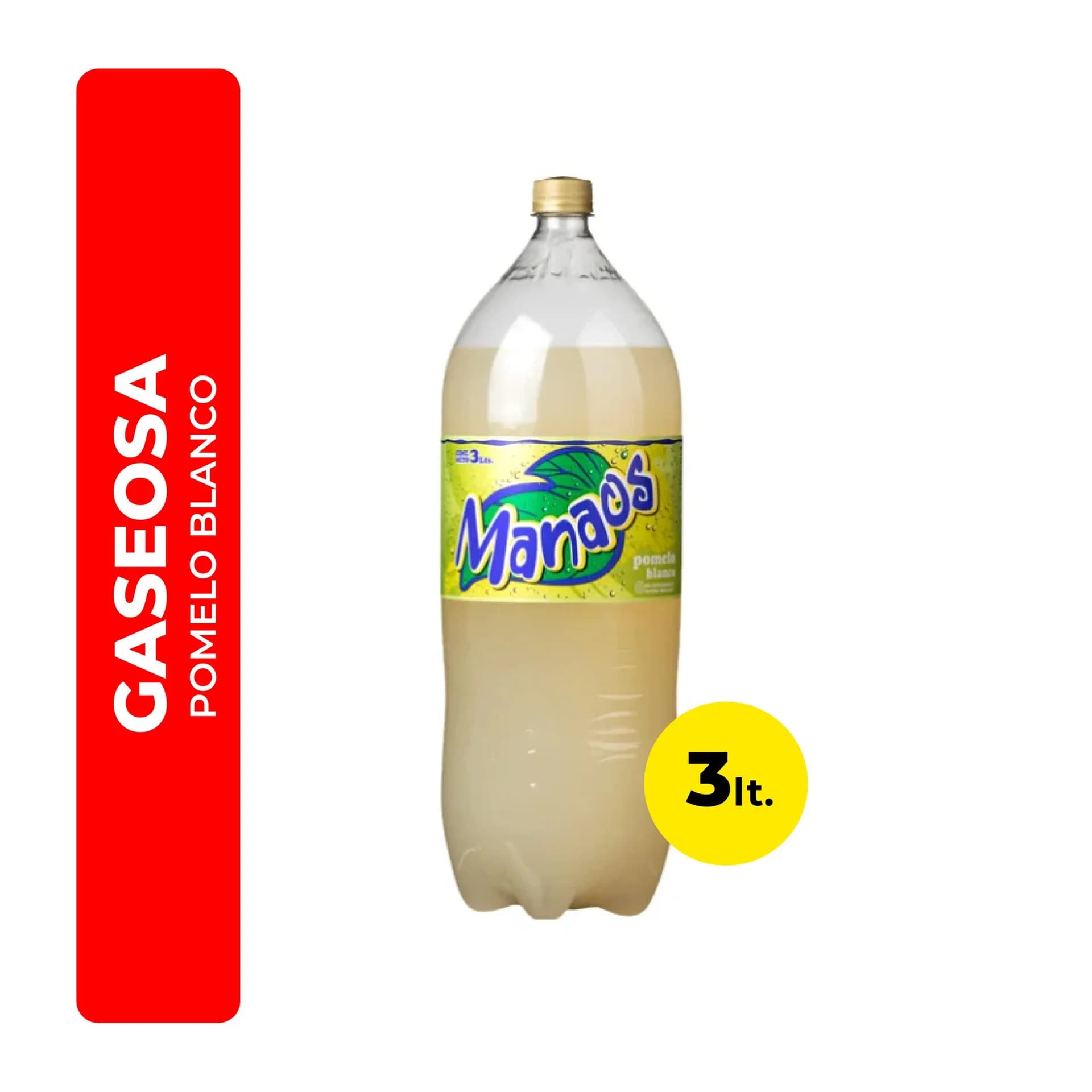 Gaseosa Manaos Pomelo Blanco 3L