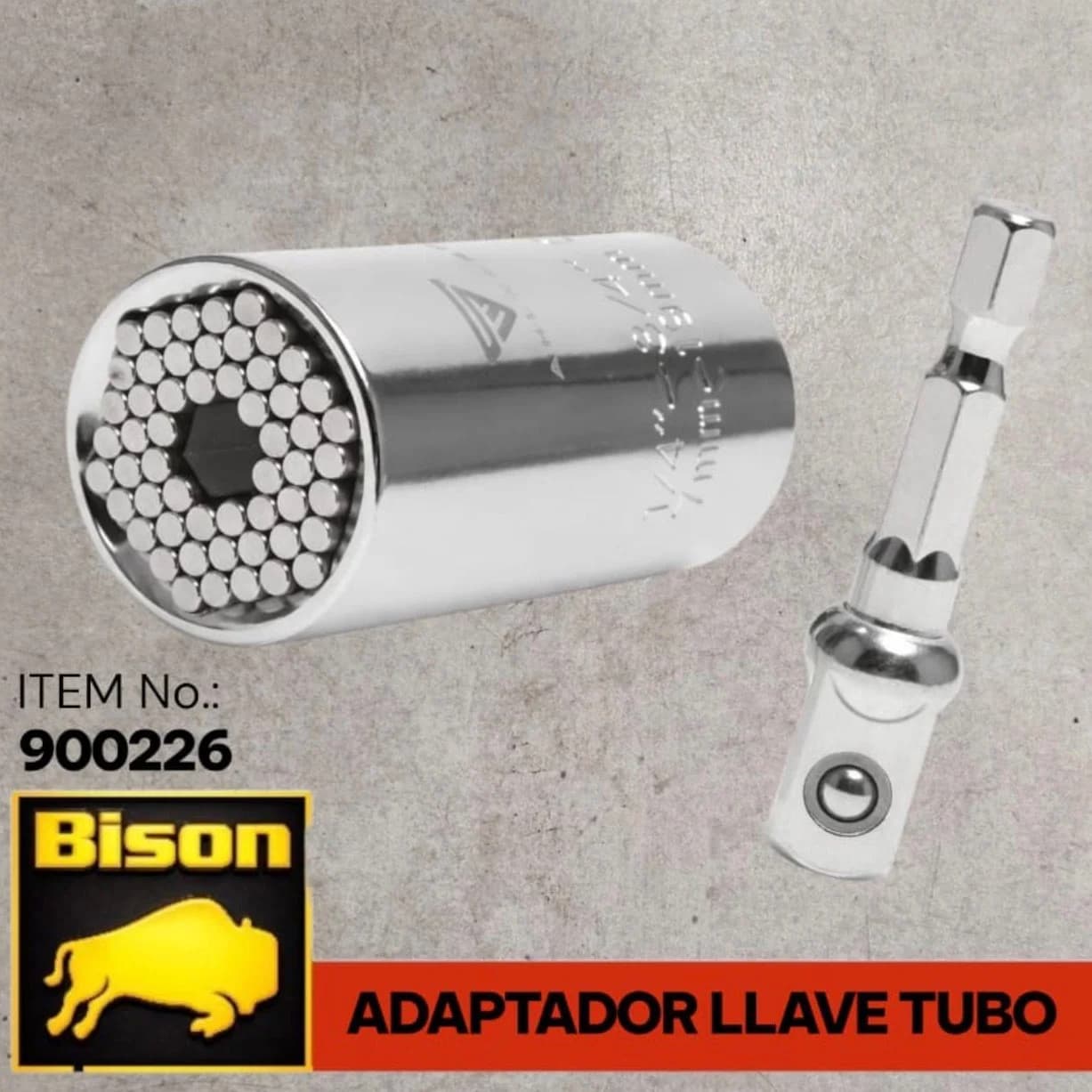 ADAPTADOR LLAVE TUBO UNIVERSAL BISON 2PCS