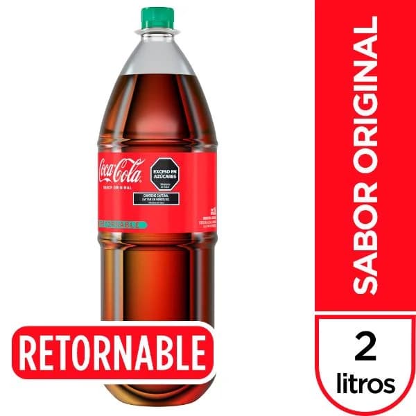 GASEOSA COCA COLA ENVASE RETORNABLE 2 LTS