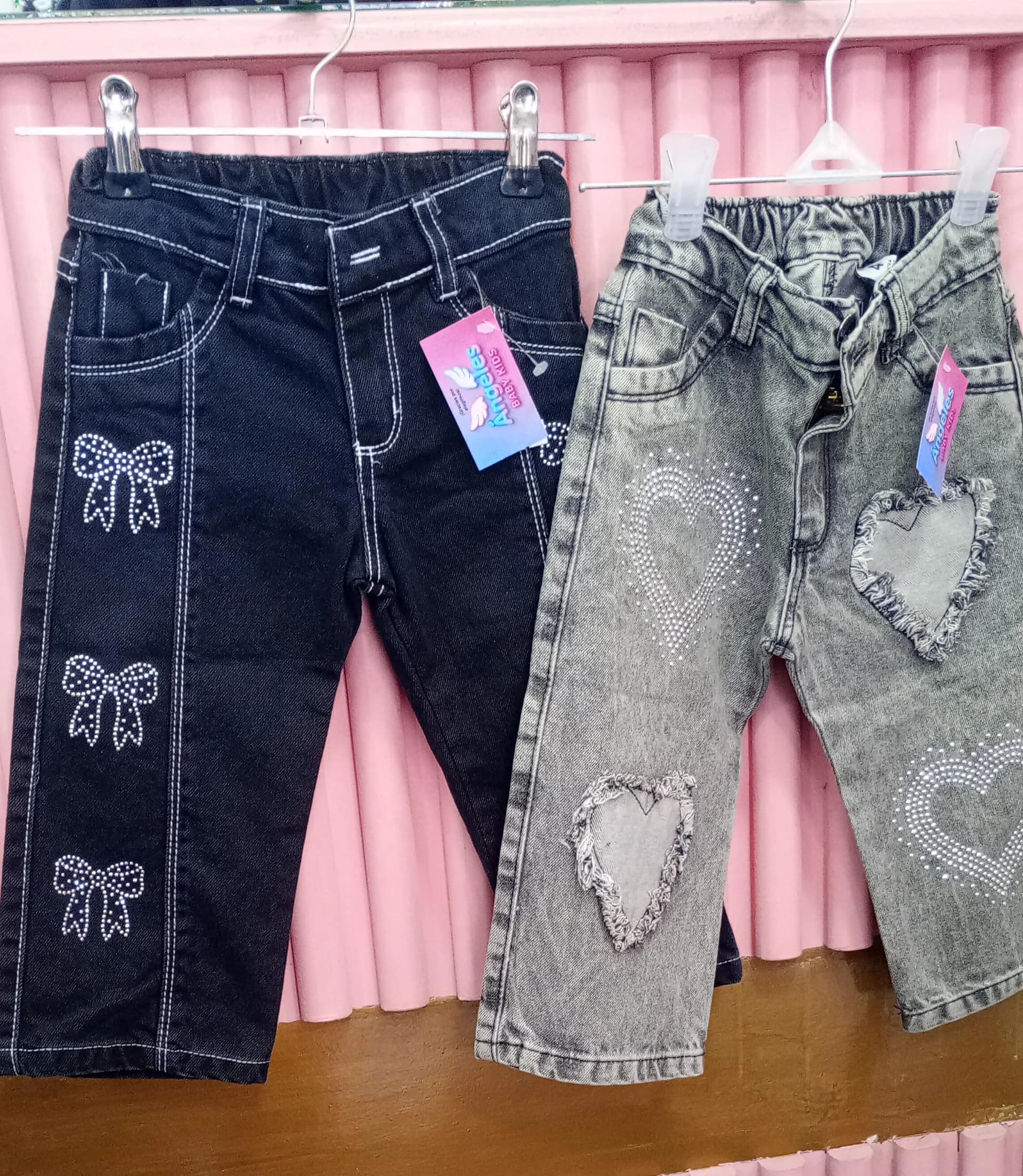 JEANS BEBA MOÑO, CORAZÓN, STRASS