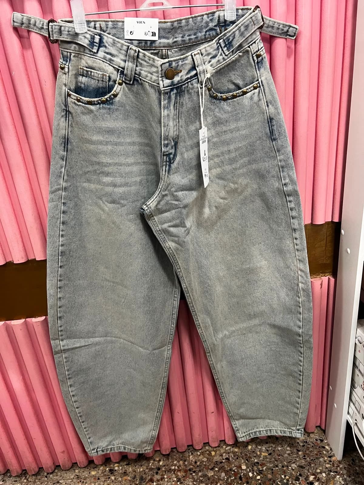 JEANS OXIDO DAMA CON STRASS