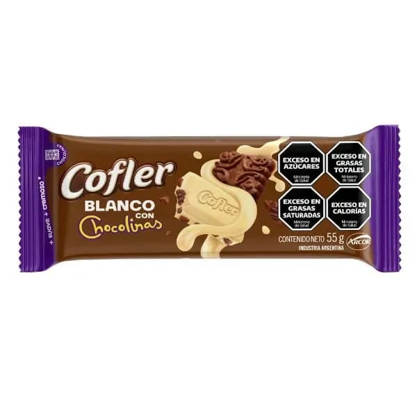 Chocolate Cofler Blanco con Chocolinas 55g