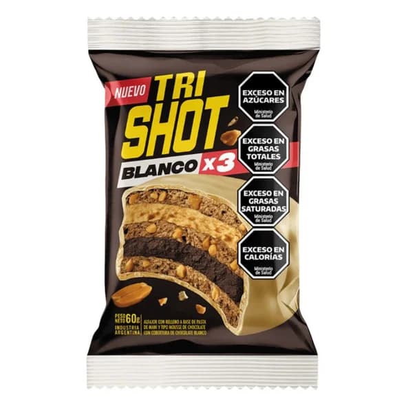 Alfajor Tri Shot Blanco
