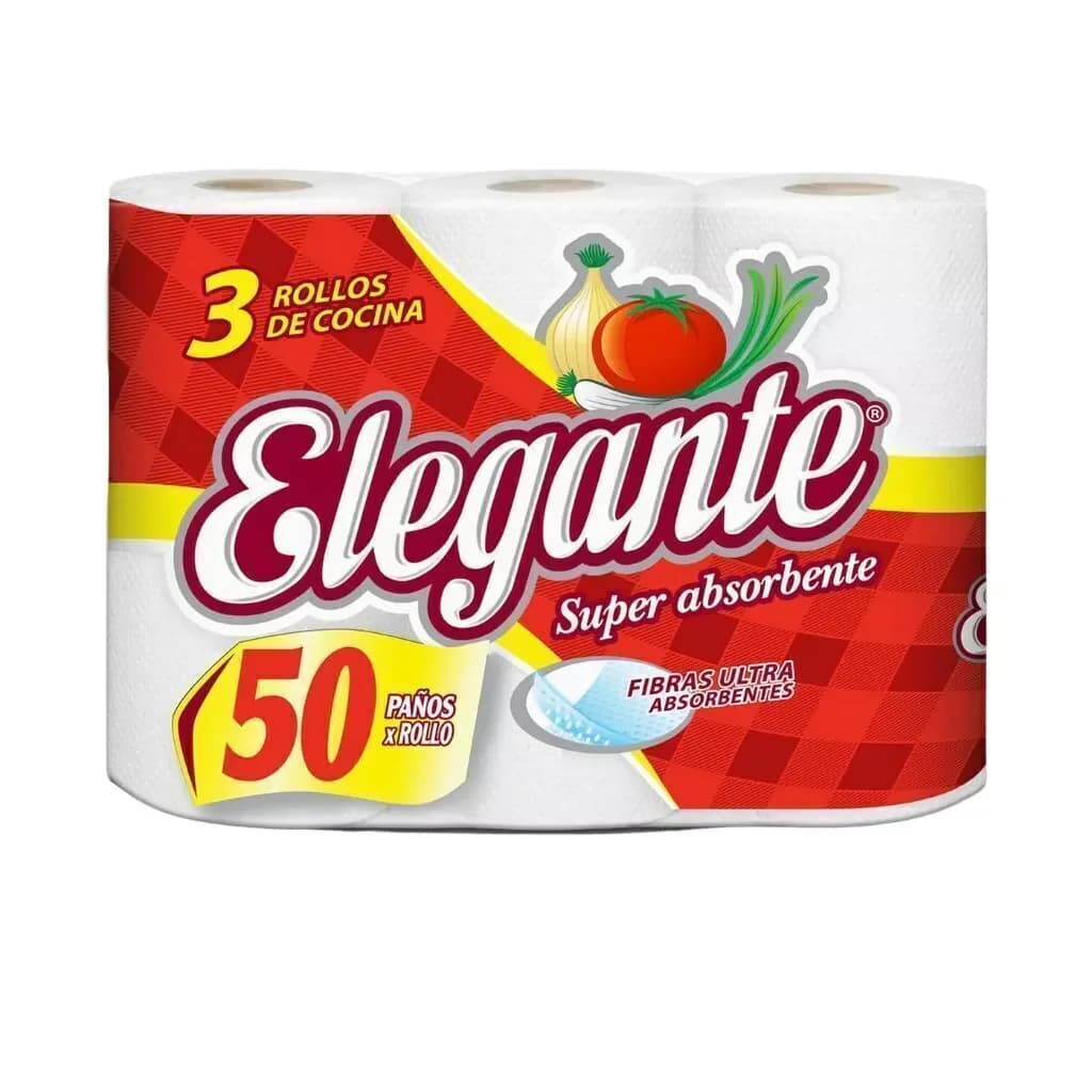 Papel de cocina Elegante x3