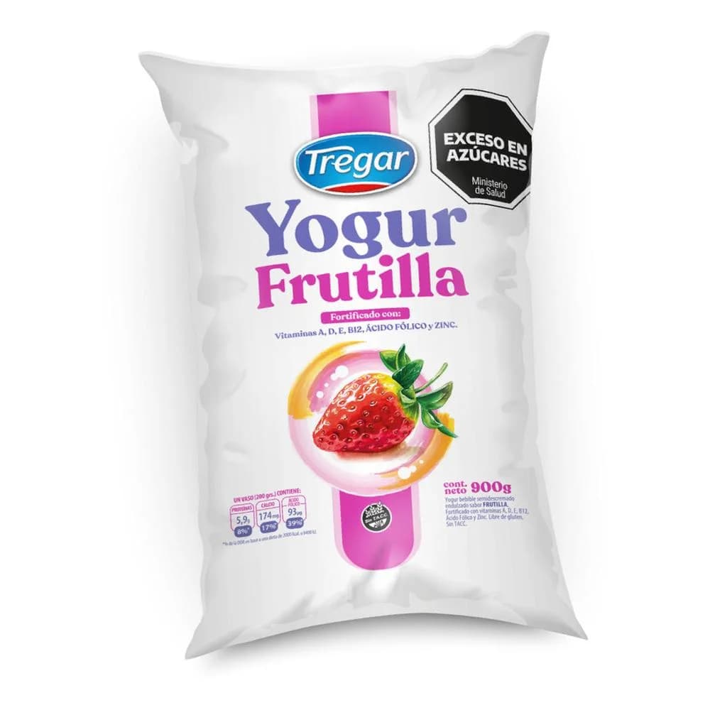 Yogur Sachet Tregar Frutilla 1L