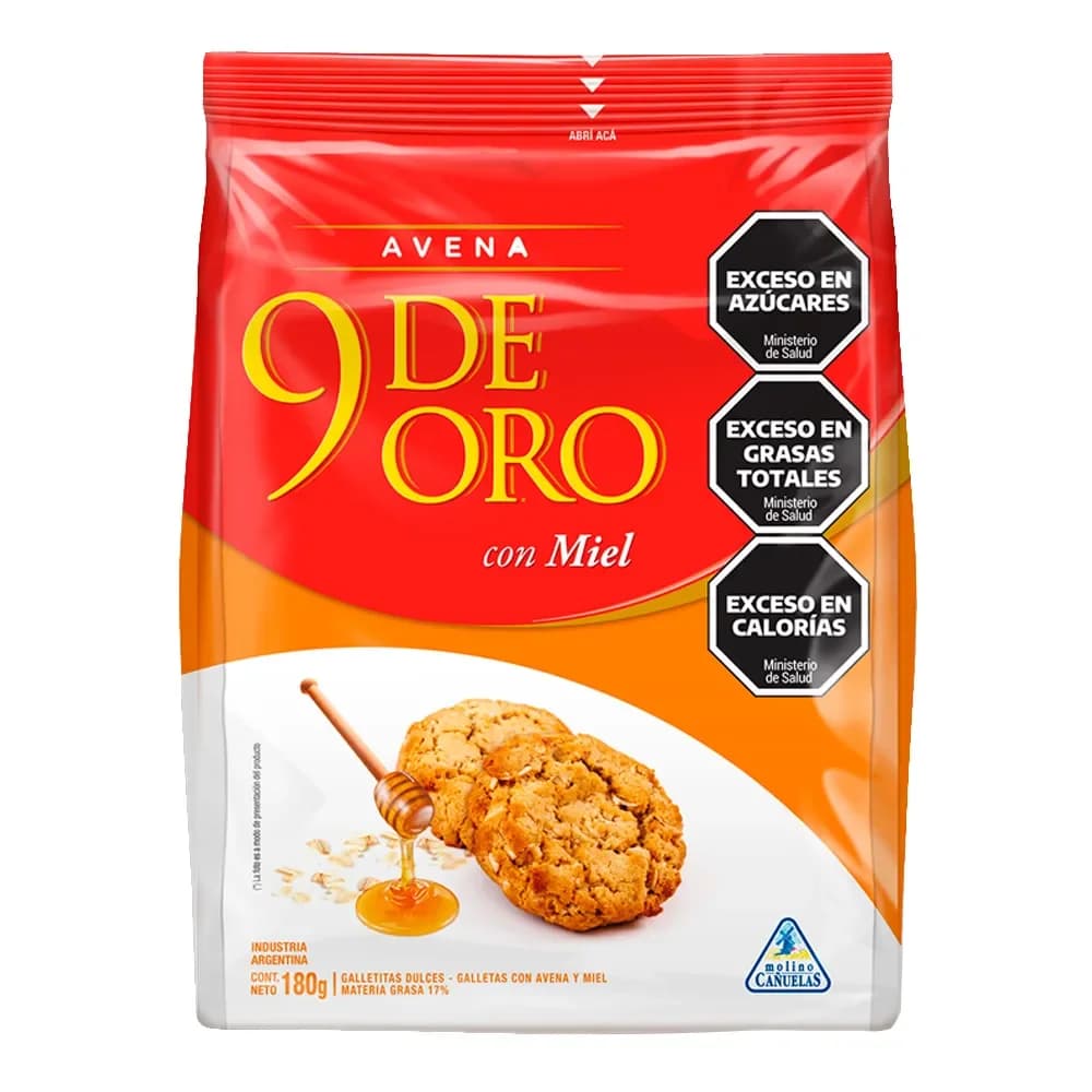 Gall. 9 De Oro Avena con Miel 180g