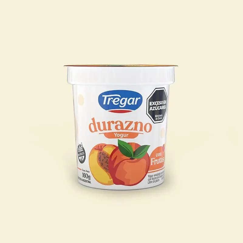 Yogur Tregar 160g Durazno con frutas