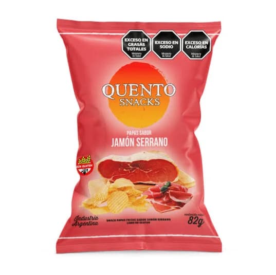 Papas Jamon Serrano Quentos 82g