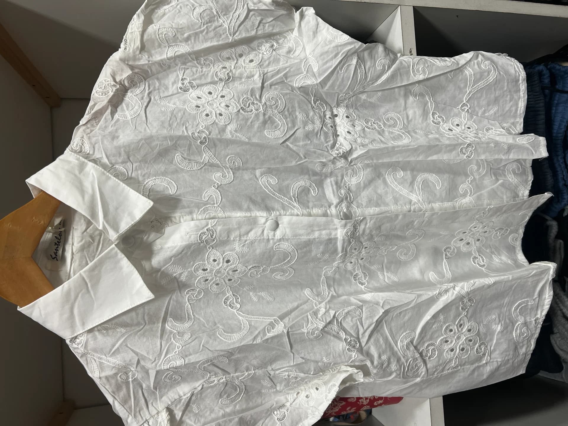 CAMISA MC BRODERI BORDA CON STRASS