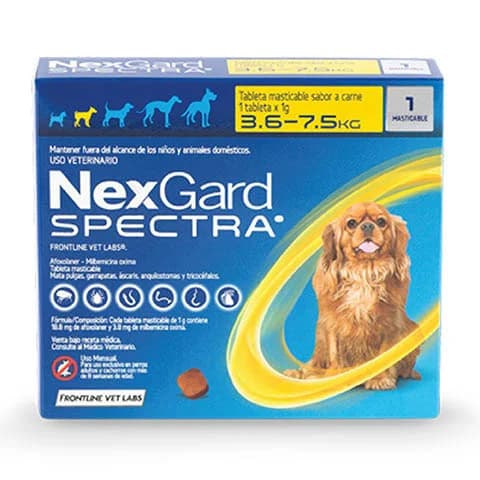 nexgard spectra  3,6kg - 7,5kg