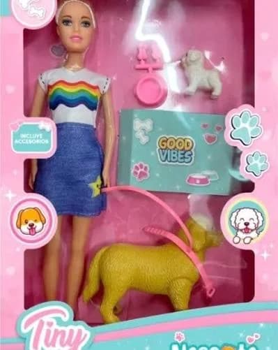 MUÑECA JENNY C/ MASCOTAS + ACC