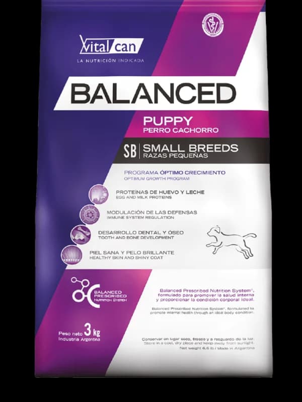 VITAL CAN BALANCED PERRO CACHORRO RAZA PEQUEÑA X 7,5 K
