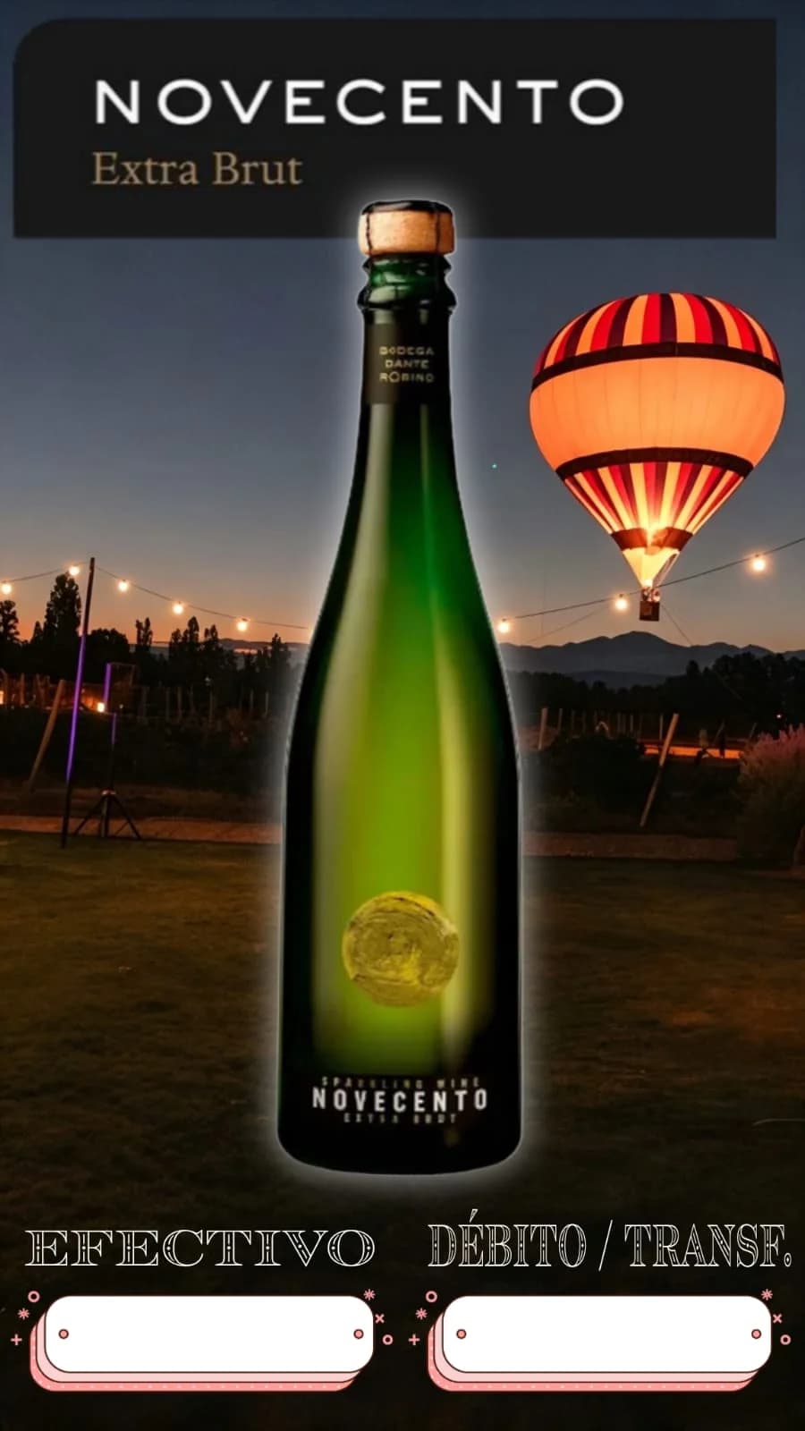ESPUMANTE NOVECENTO EXTRA BRUT 750ML
