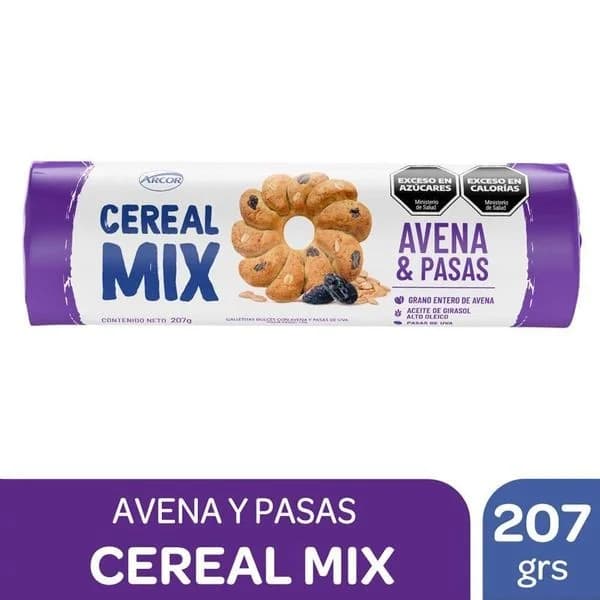 Galletas Cereal Mix avena y pasas