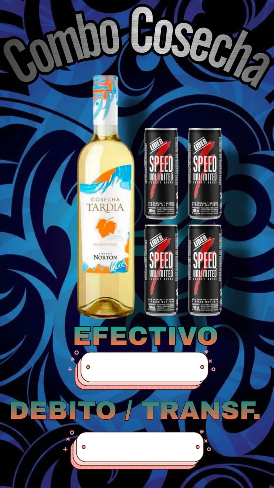 VINO NORTON COSECHA TARD�A 750ML + 4 SPEED 250ML