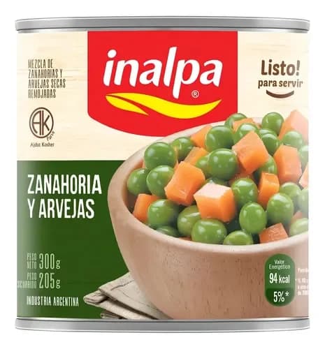 Arveja y Zanahoria Inalpa 300g