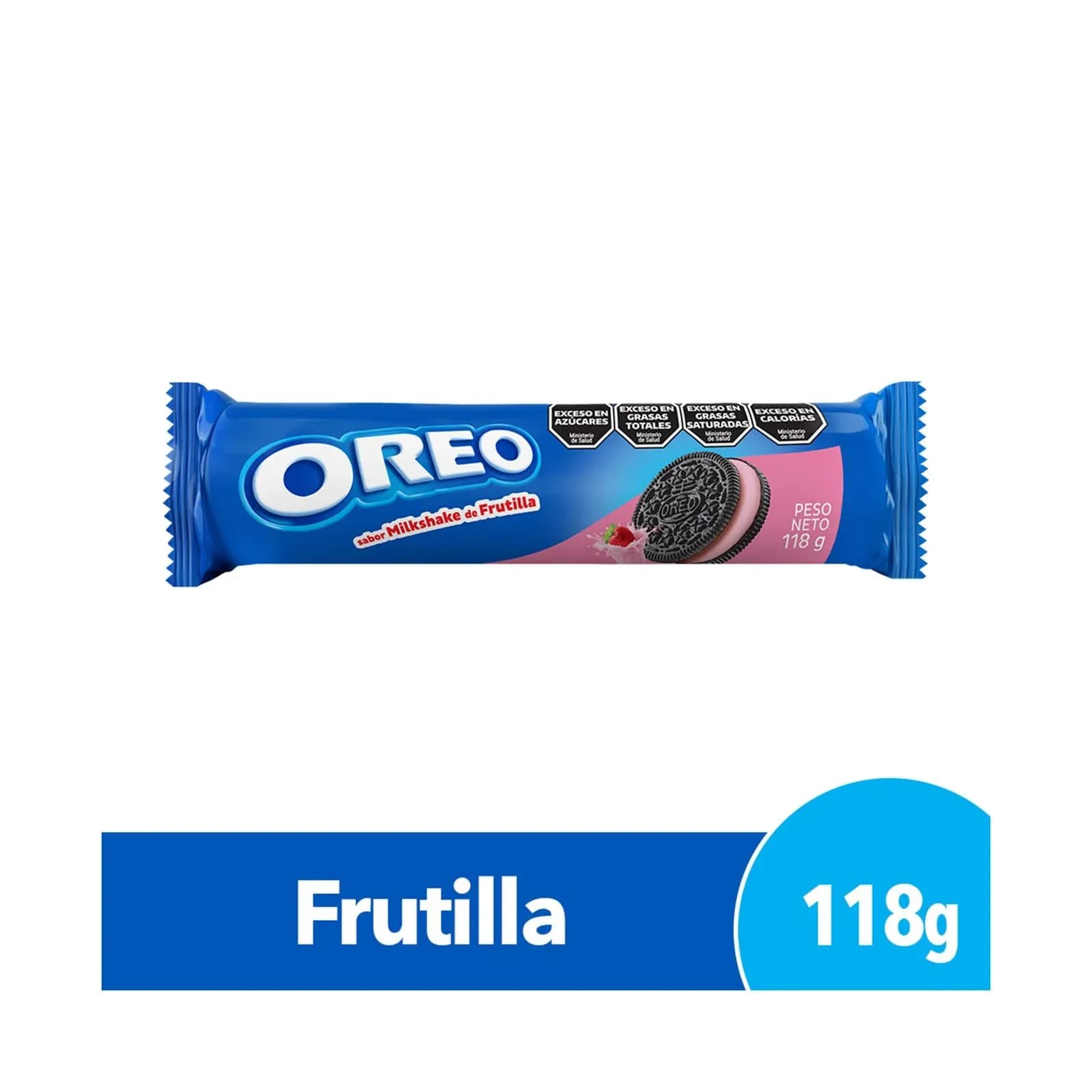 Galletitas Oreo Rellenas con Crema de Frutilla 118 Grs