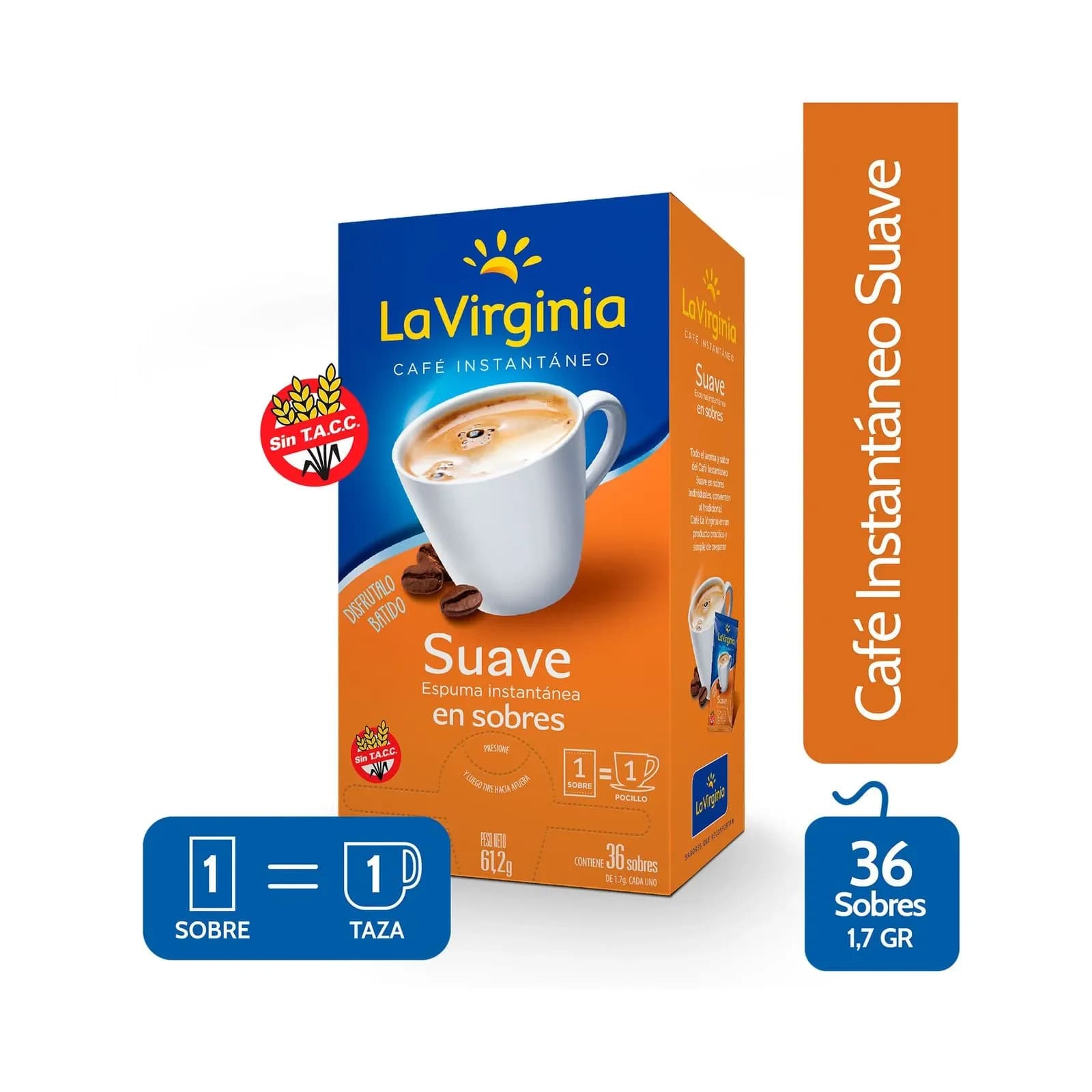 Cafe instantáneo x SOBRE La Virginia suave 1.7 g