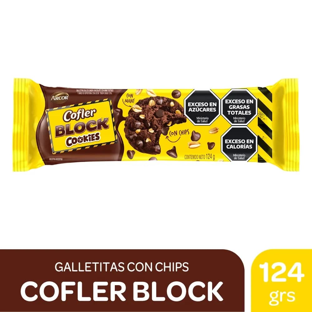 Galletitas Cofler Block Con Chips 124 Gr