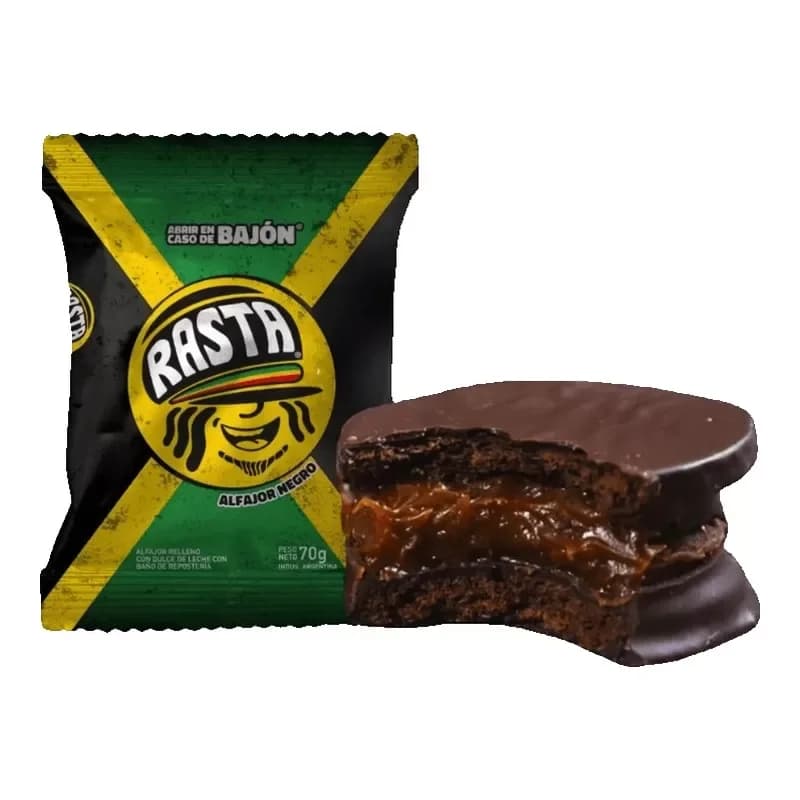 Alfajor Rasta Negro x 70 Gr
