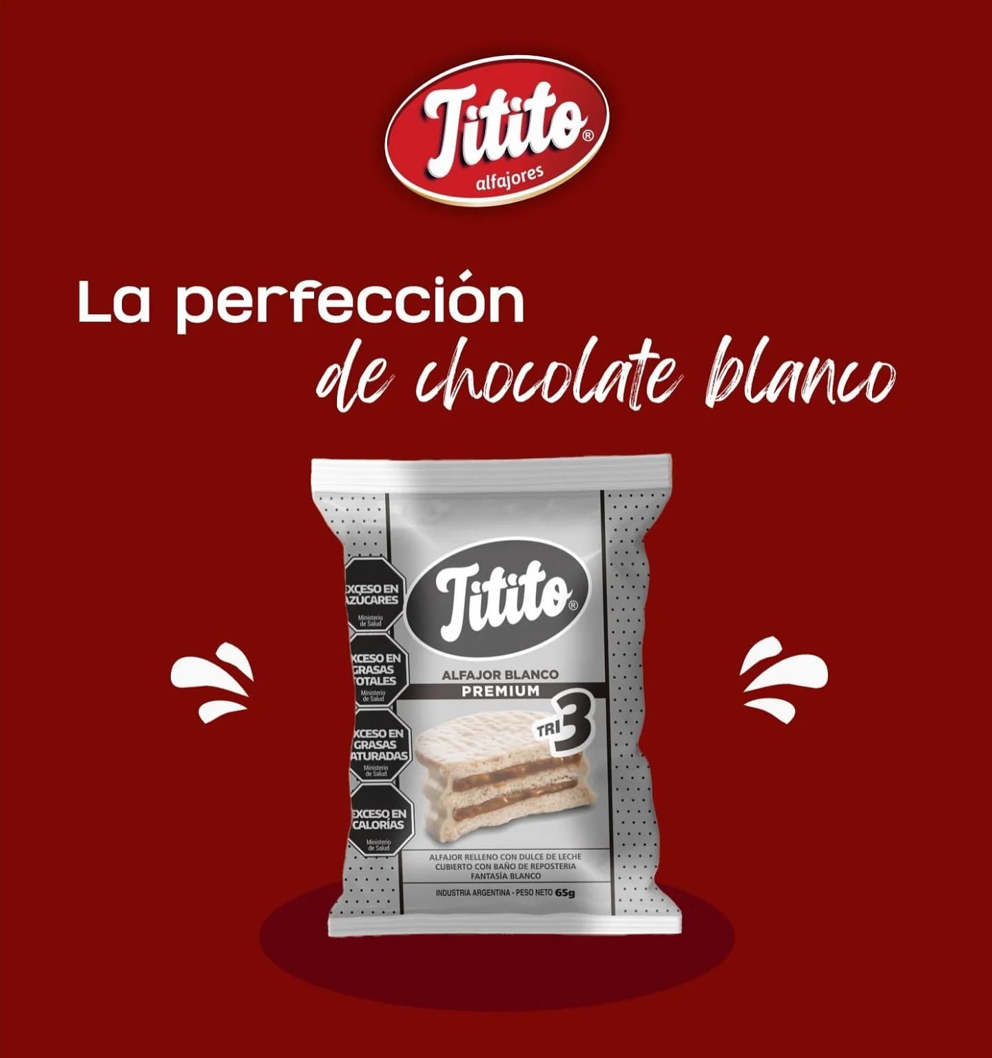 Alfajor Titito Triple Blanco