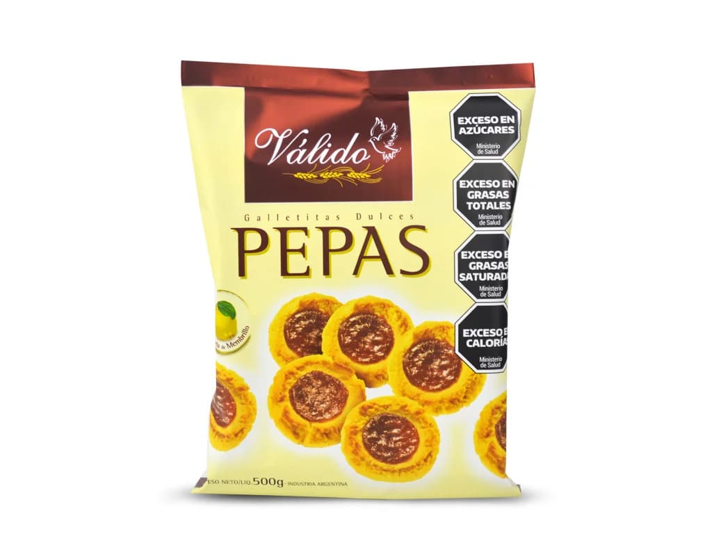 Galletitas Pepas Valido 500Gr