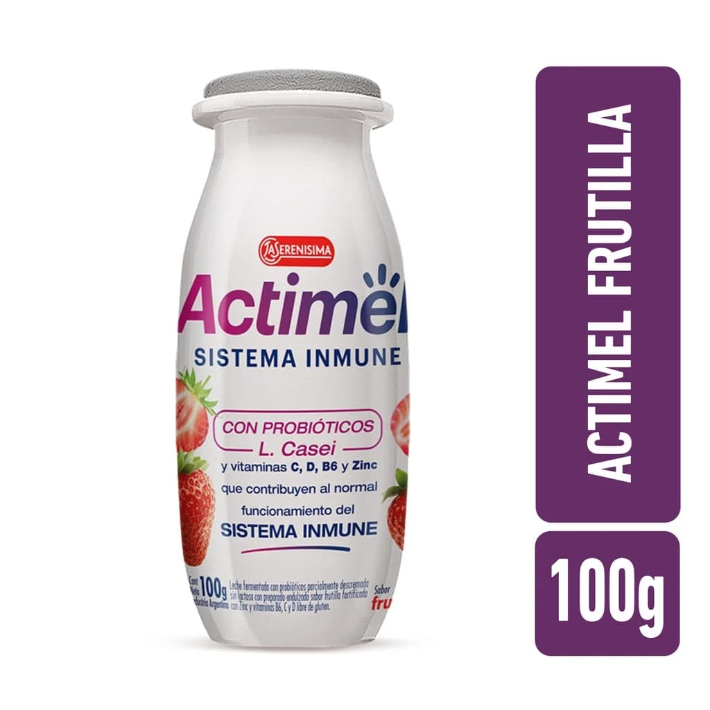 Leche fermentada frutilla Actimel 100gr