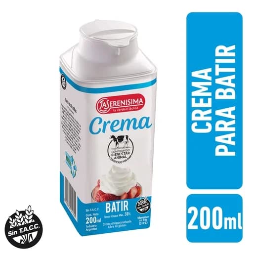Crema La Serenisima Para Batir 200cm3