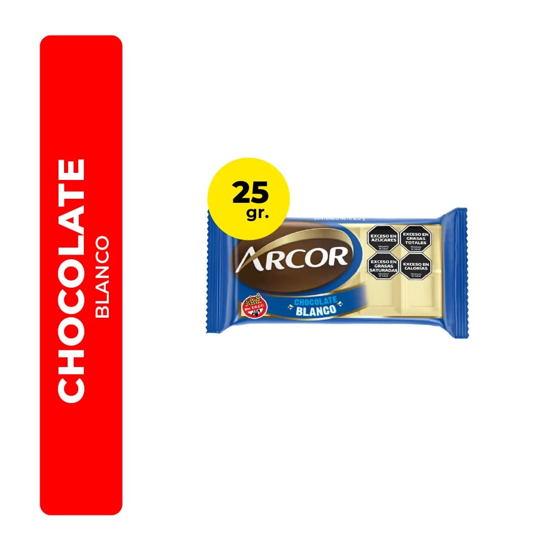 Chocolate Arcor Blanco 25 Gr