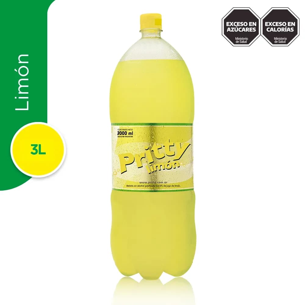 Gaseosa Limón Pritty Regular 3 Lts