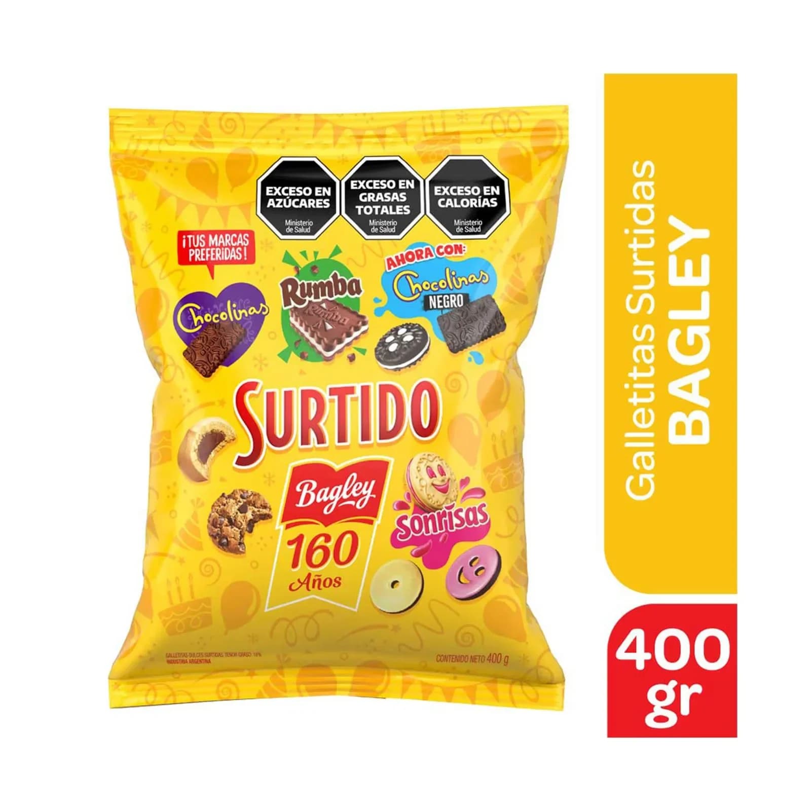 Galletitas Surtidas Bagley en bolsa 400g
